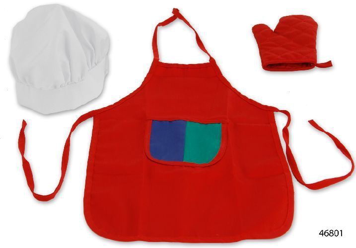 Backschürze Kinderschürze Backhandschuh Backmütze Kind