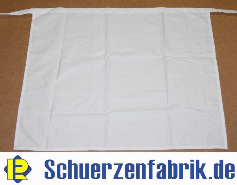 Vorbinder Vorstecker Bistroschürze Kellnerschürze weiss 80x80
