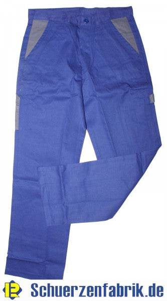 Herren Arbeitshose Bundhose Hose kornblau blau / grau