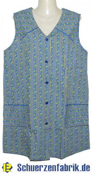7/8 Kasack Kittel Schürze kurz Baumwolle/Polyester bunt