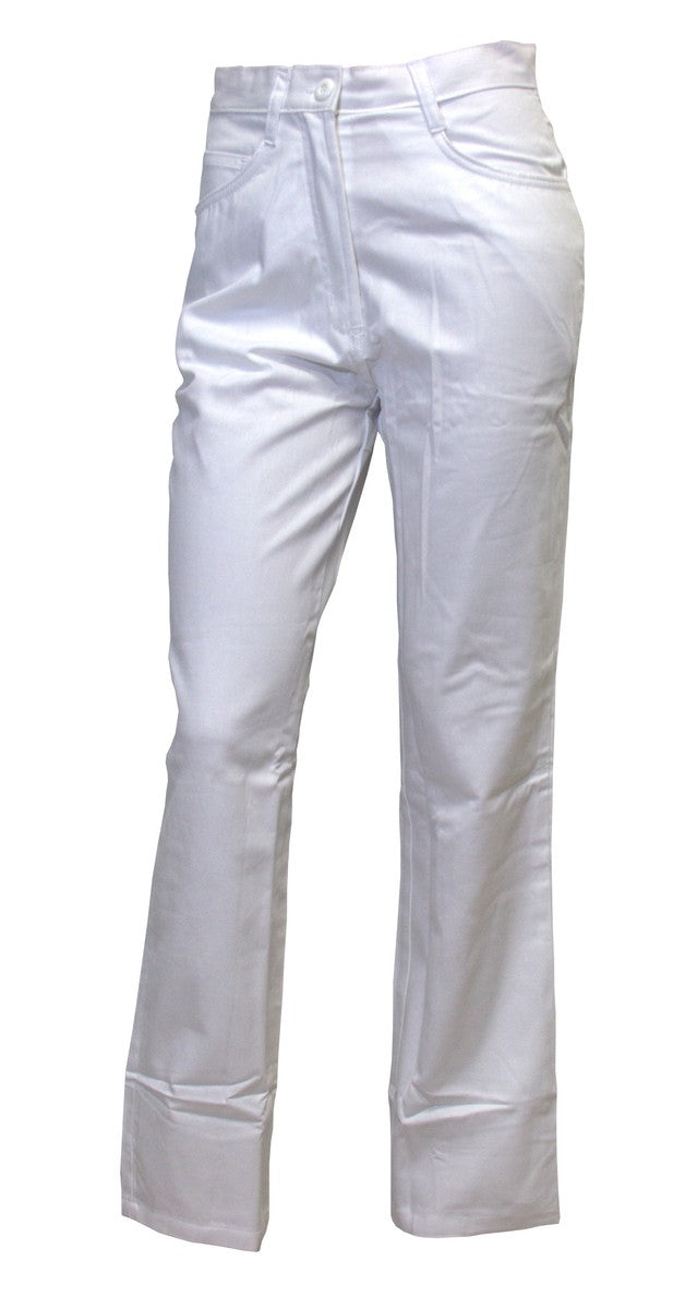 Pflegerhose Schwesternhose Damenhose Berufshose Hose 5 Pocket weiß