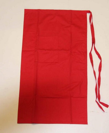 Vorbinder Schürze Bistroschürze Servierschürze weiß blau grün rot 100x90