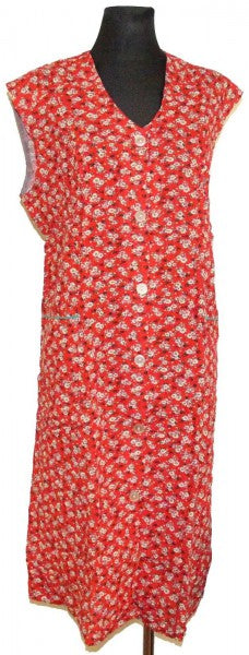 Women's Smock Apron Button-Front Smock Seersucker Size 40 easy-care