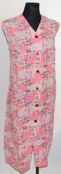 Women's Smock Apron Buttoned Smock Seersucker Size 42 easy-care