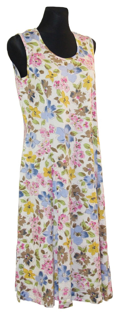 Kleid Hauskleid Gartenkleid Strandkleid Jersey Trägerkleid