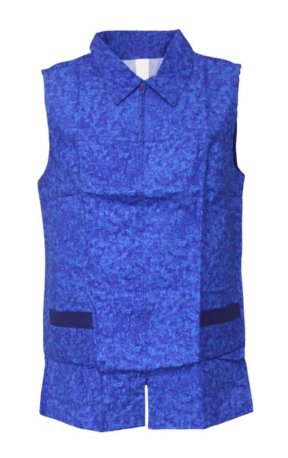Hosenkasack mit Reißverschluss Kasack Überwurf Schürze blau