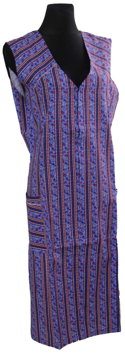 Reißverschlusskittel RV Kittel Schürze Hauskleid Baumwolle bunt