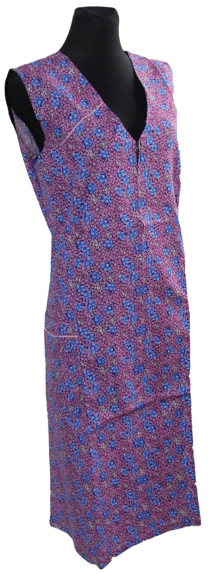 Reißverschlusskittel RV Kittel Schürze Hauskleid Baumwolle bunt