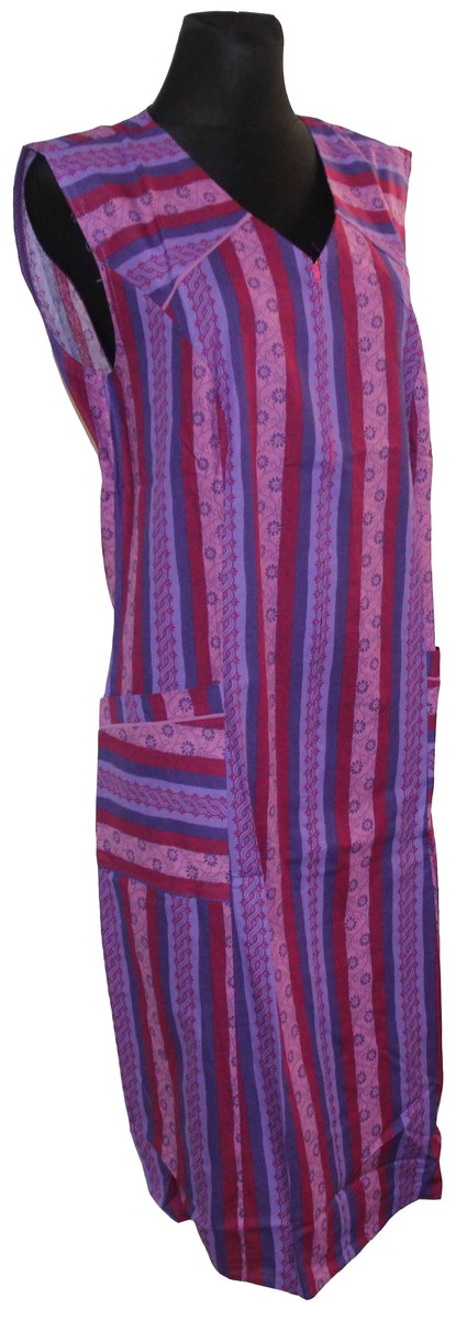 Reißverschlusskittel RV Kittel Schürze Hauskleid Baumwolle bunt