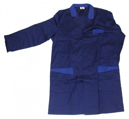 Herren Berufsmantel Arbeitskittel Kittel Mantel 3/4 lang blau o. dunkelblau