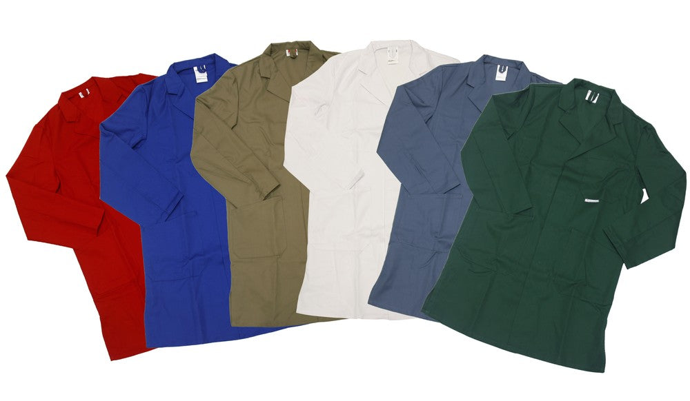 Herren Berufsmantel Arbeitskittel Kittel Mantel 3/4 lang Baumwolle/Polyester