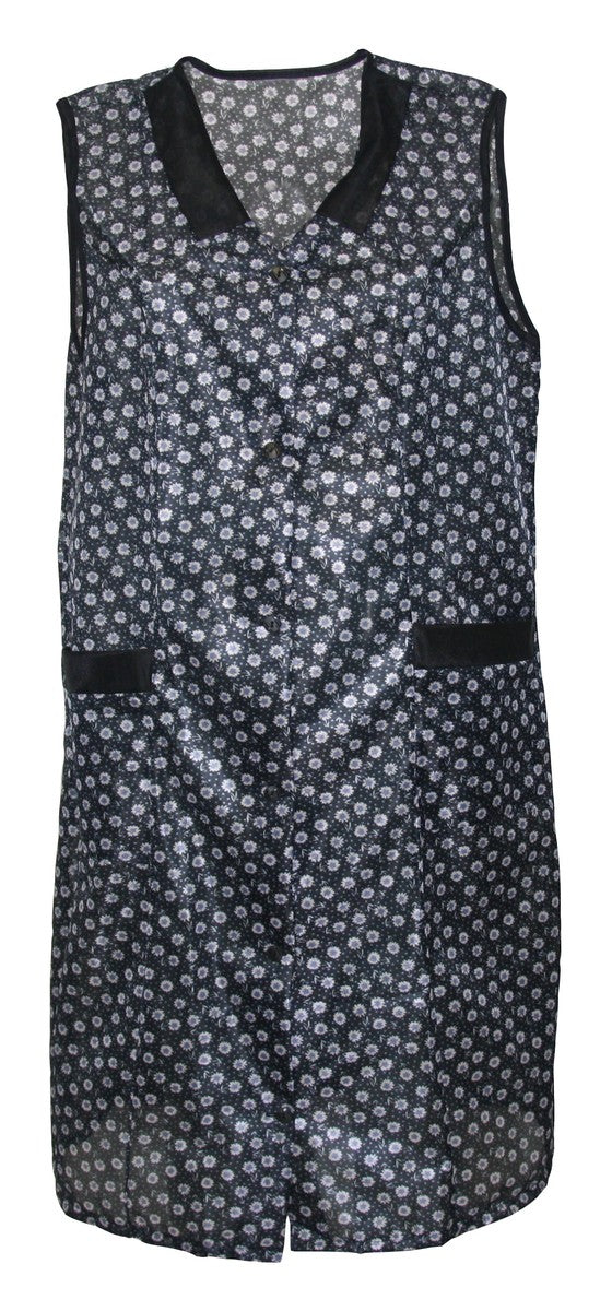 Blouse Tablier Blouse-tablier Tunique Déron Nylon Deuil noir