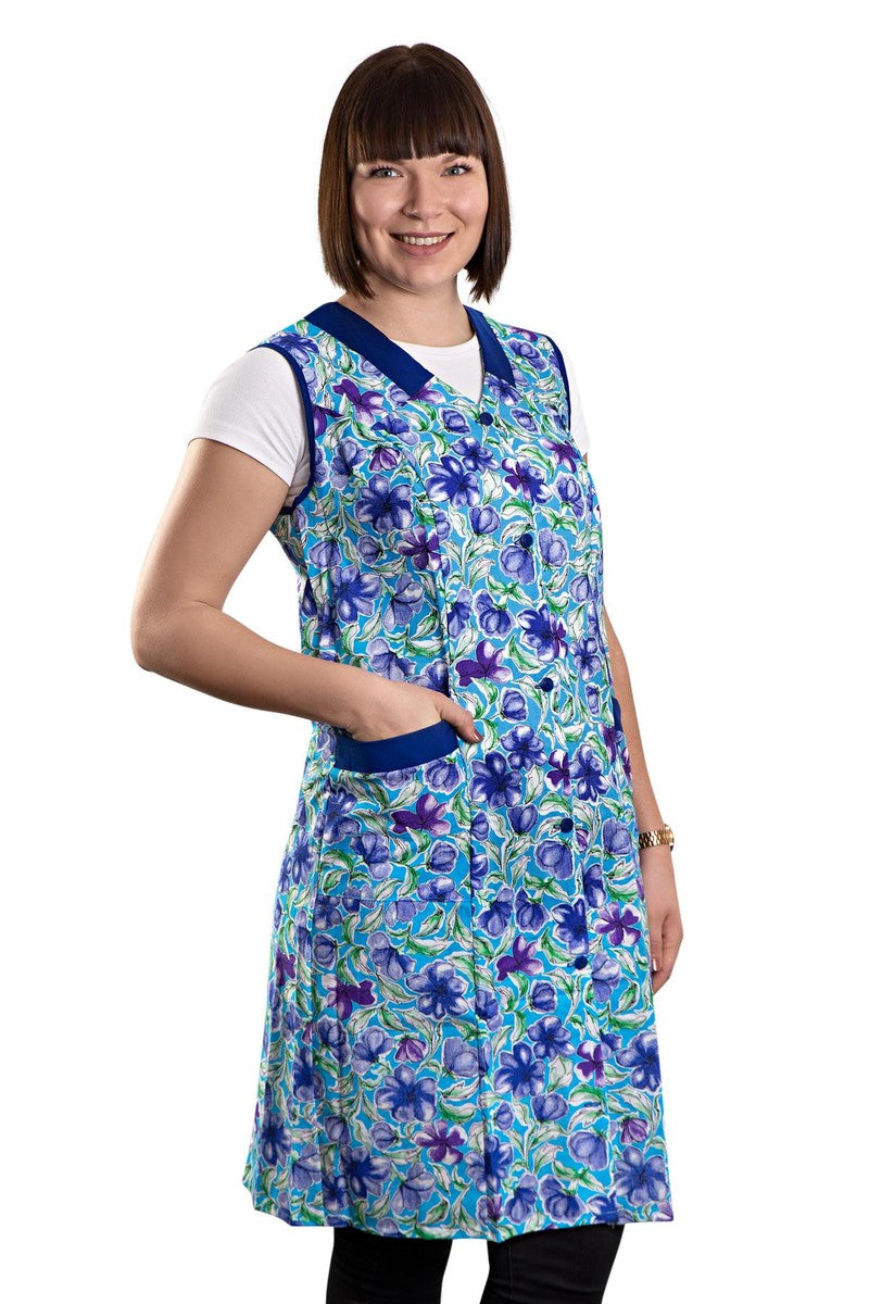 Women's Apron Dress Sleeveless Cotton Colorful