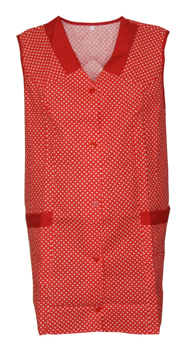 Tunic, short lab coat, 7/8-apron, sleeveless tunic, cotton