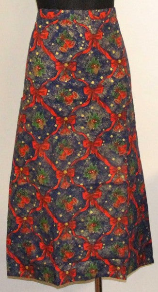 Half Apron Pinafore Bib Apron with Christmas Motif