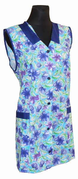 Tunic Smock short Apron 7/8 Tunic sleeveless Cotton colorful Floral