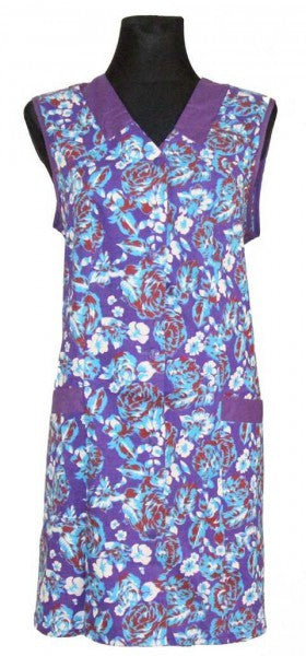 Tunic Smock short Apron 7/8 Tunic sleeveless Cotton colorful Floral