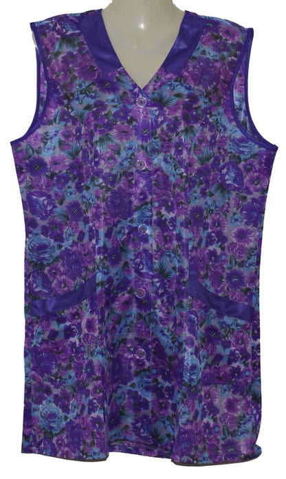 7/8 Kasack Kittel Schürze kurz Dederon Nylon Polyester bunt