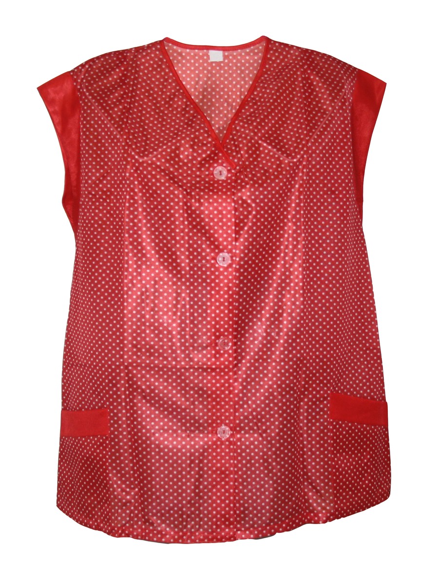Kasack Hosenkasack Kittel kurz Schürze Dederon Polyester schwarz, rot und blau