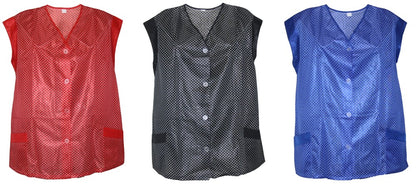 Tunic Trousers Tunic Short Lab Coat Apron Dederon Polyester black, red and blue