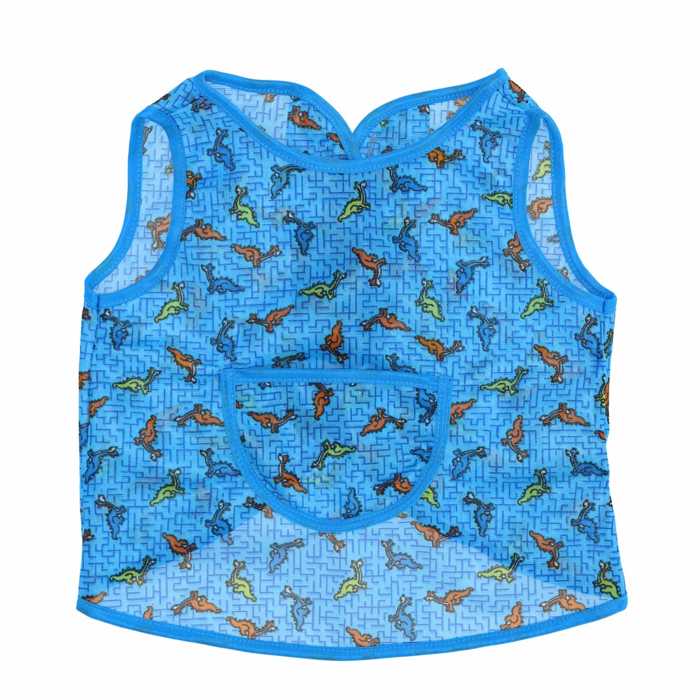 Children's Apron with Back Buttons, Dederon Painting Apron, Boys' Apron, Blue, Various Patterns