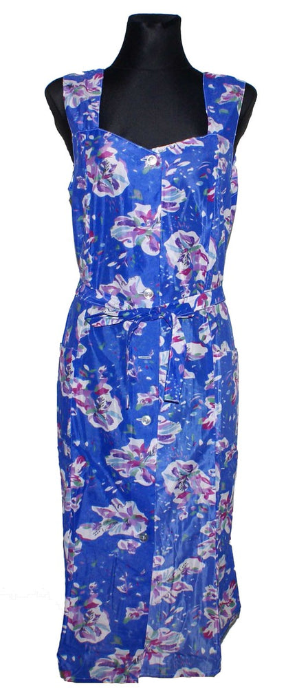 Kleid Trägerkleid Hauskleid Gartenkleid Strandkleid Dederon Nylon