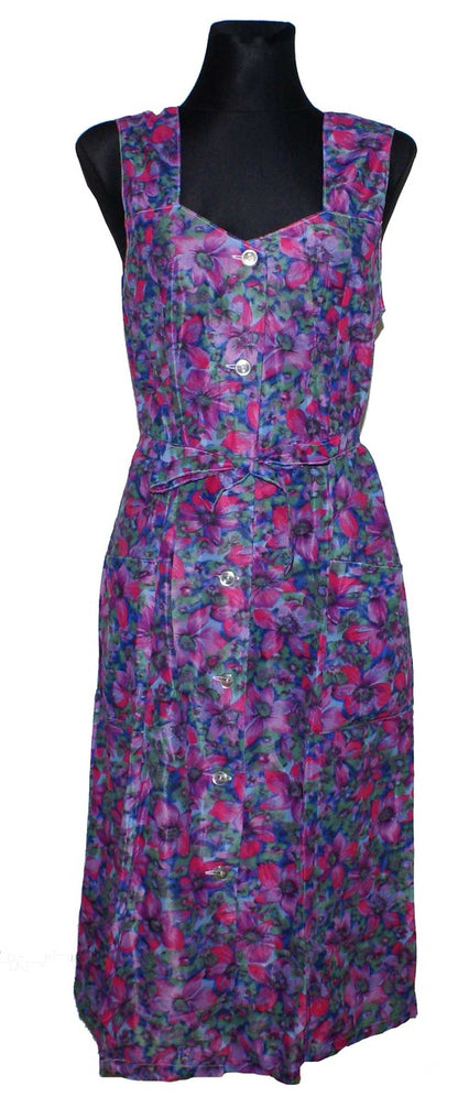 Kleid Trägerkleid Hauskleid Gartenkleid Strandkleid Dederon Nylon