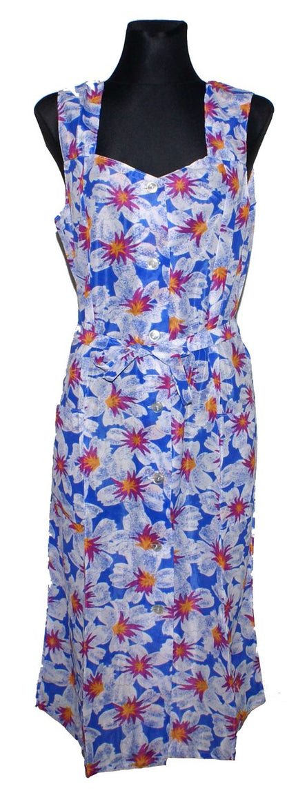 Kleid Trägerkleid Hauskleid Gartenkleid Strandkleid Dederon Nylon