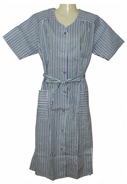 Kittel Schürze Hauskleid mit 1/4 Arm Bw. bunt