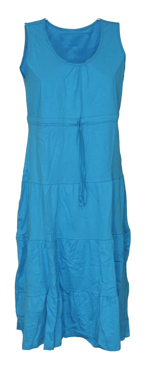 Kleid Hauskleid Gartenkleid Strandkleid Jersey rot, blau, lila