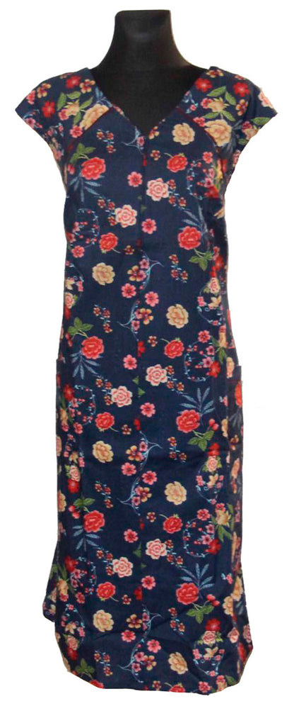 Reißverschluss RV Kittel Schürze Hauskleid Baumwolle