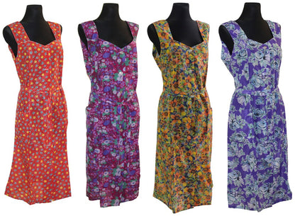 Kleid Trägerkleid Hauskleid Gartenkleid Strandkleid Dederon Nylon
