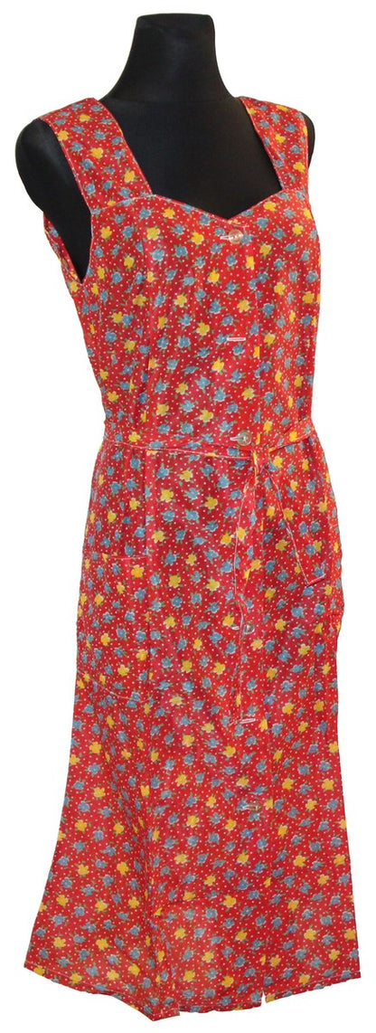 Kleid Trägerkleid Hauskleid Gartenkleid Strandkleid Dederon Nylon