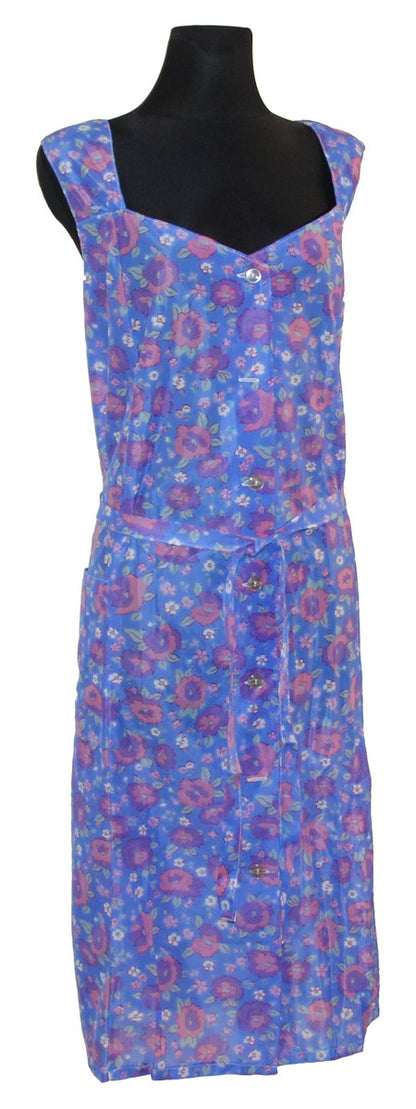 Kleid Trägerkleid Hauskleid Gartenkleid Strandkleid Dederon Nylon