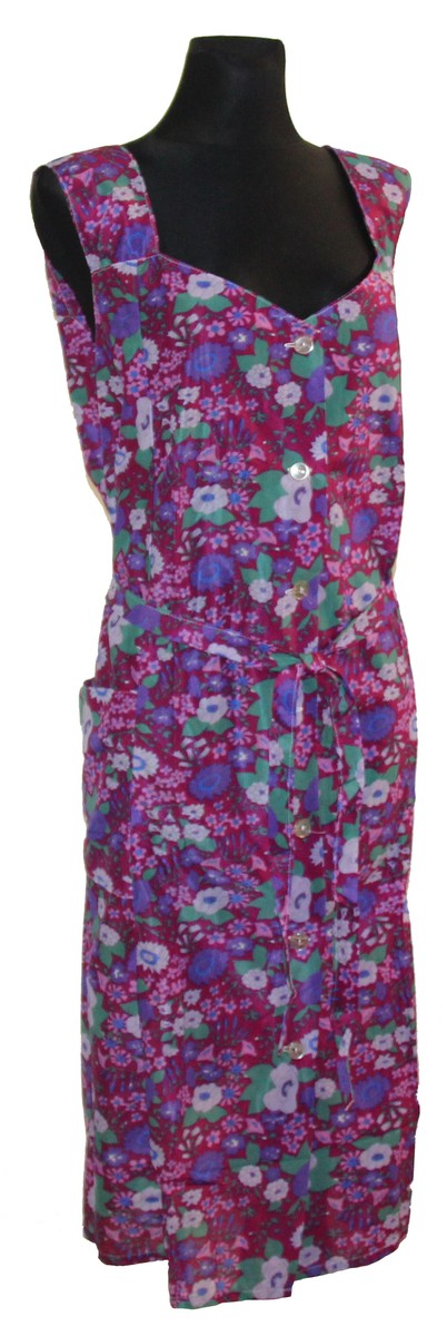 Kleid Trägerkleid Hauskleid Gartenkleid Strandkleid Dederon Nylon