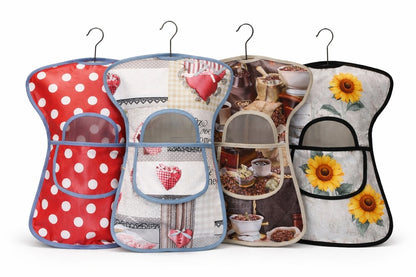Apron Factory Klammerkleid Oilcloth GDR Style with Wooden Hanger 37 x 48 cm