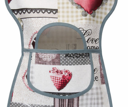 Apron Factory Klammerkleid Oilcloth GDR Style with Wooden Hanger 37 x 48 cm