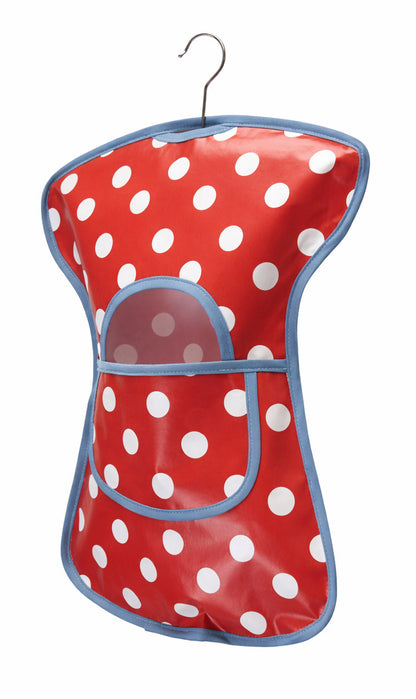 Apron Factory Klammerkleid Oilcloth GDR Style with Wooden Hanger 37 x 48 cm
