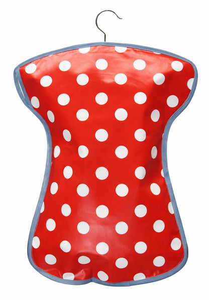 Apron Factory Klammerkleid Oilcloth GDR Style with Wooden Hanger 37 x 48 cm