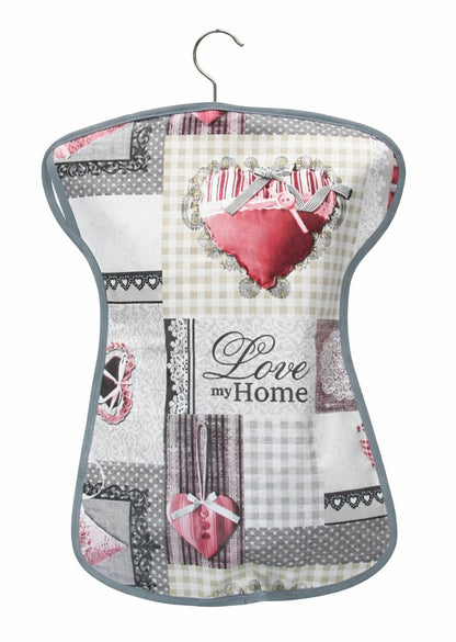 Apron Factory Klammerkleid Oilcloth GDR Style with Wooden Hanger 37 x 48 cm