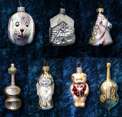 Christmas tree decorations Christmas baubles glass figures pendants tree ornaments tree hangings handmade mouth-blown Christmas