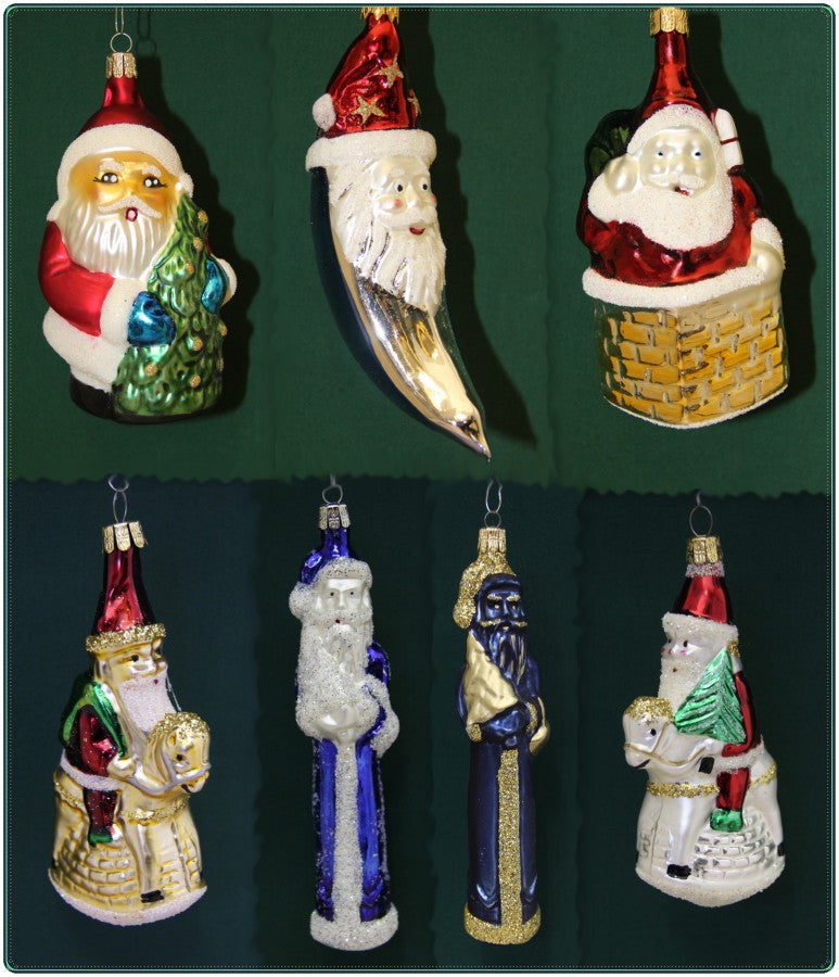 Christbaumschmuck Weihnachtskugeln Figuren aus Glas Anhänger Baumschmuck Baumbehang handgefertigt mundgeblasen Weihnachten
