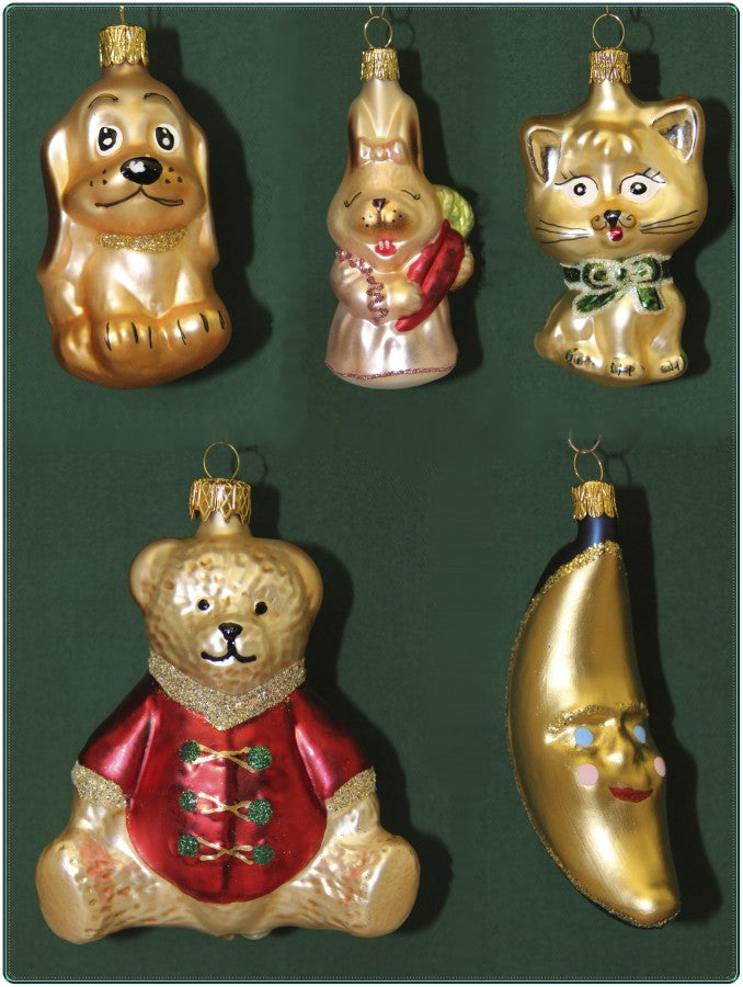 Christbaumschmuck Weihnachtskugeln Figuren aus Glas Anhänger Baumschmuck Baumbehang handgefertigt mundgeblasen Weihnachten