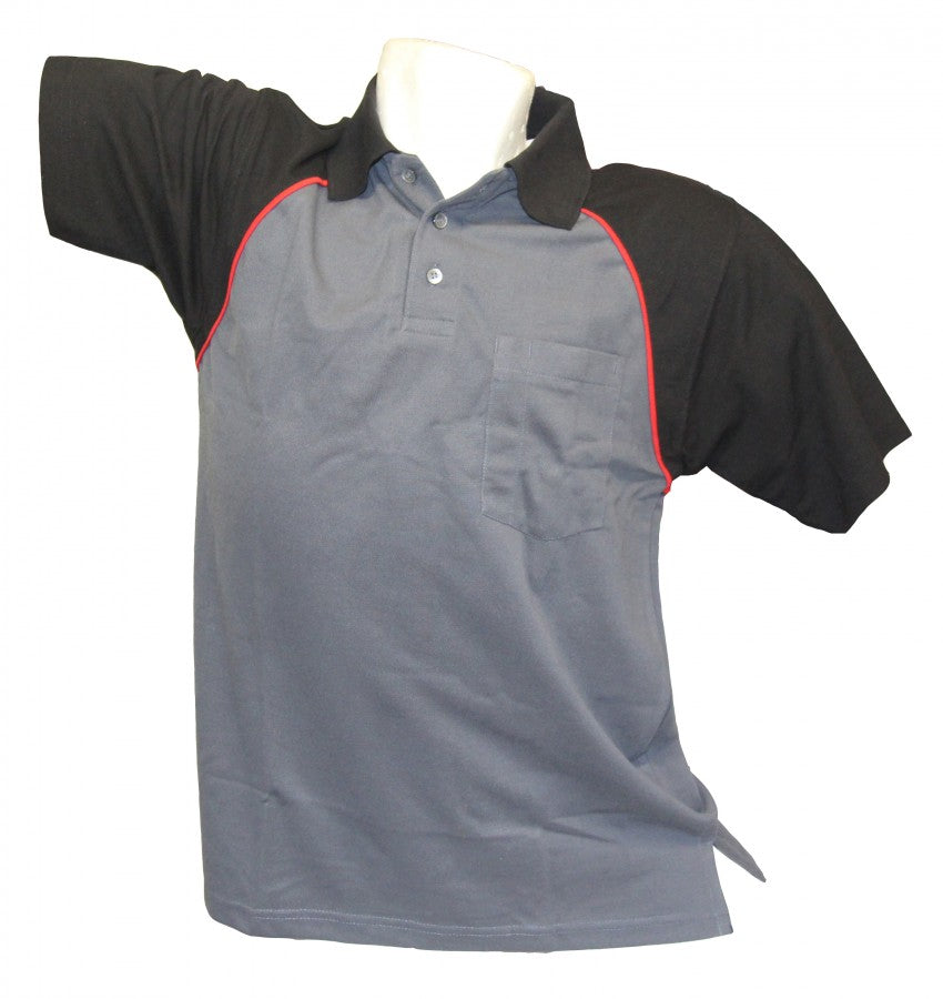 Poloshirt Polohemd Arbeitshemd grau schwarz