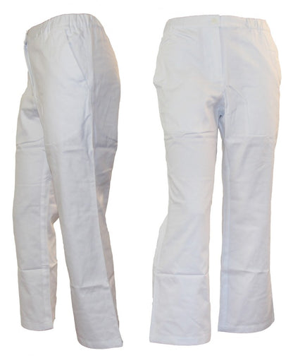 7/8 Care Trousers Nurse Trousers Women's Trousers White