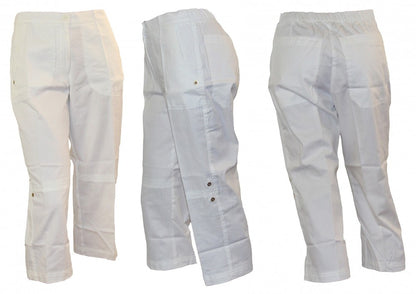 7/8 Care Trousers Nurse Trousers Women's Trousers White