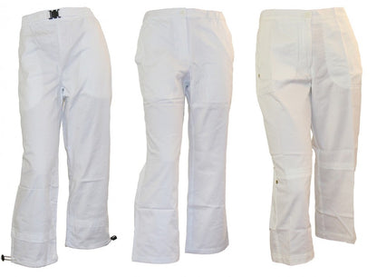 7/8 Care Trousers Nurse Trousers Women's Trousers White