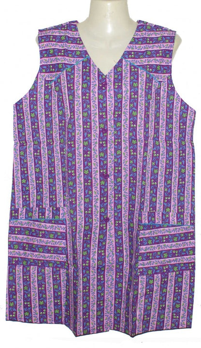 7/8 Kasack Kittel Schürze kurz Baumwolle/Polyester bunt