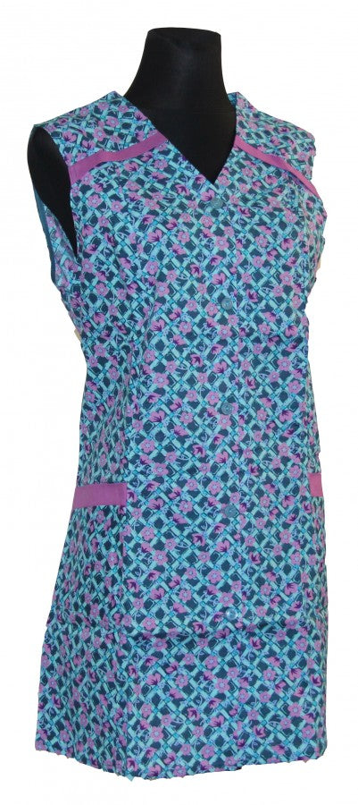 7/8 Tunic Smock Short Apron Sleeveless Tunic Cotton Colorful