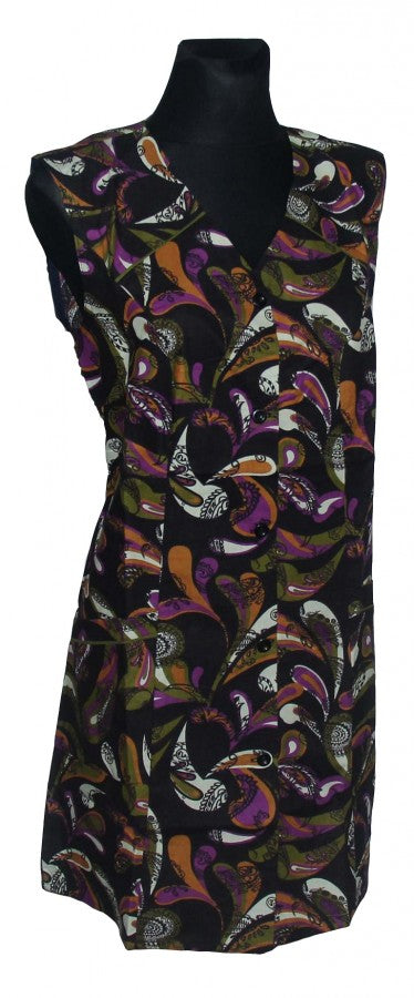 7/8 Tunic Smock Short Apron Sleeveless Tunic Cotton Colorful